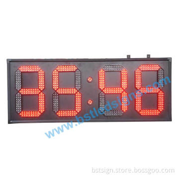 Red Digital LED Clock Sign